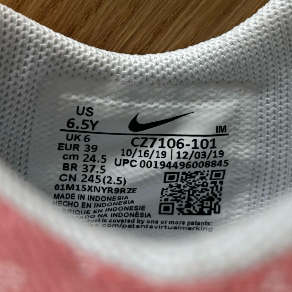 Not Geeks custom upcycled Nike x Louis Vuitton sneaker pink & white combo Size 8 - Picture 6 of 10